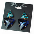 Small Triangle Large Upside Down Triangle Earring