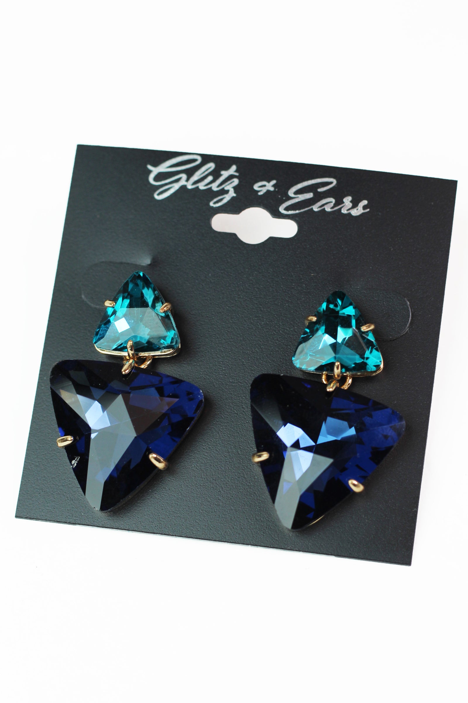 Small Triangle Large Upside Down Triangle Earring
