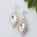 Large Almond Diamond Chandelier Earring - Glitz & Ears Boutique
