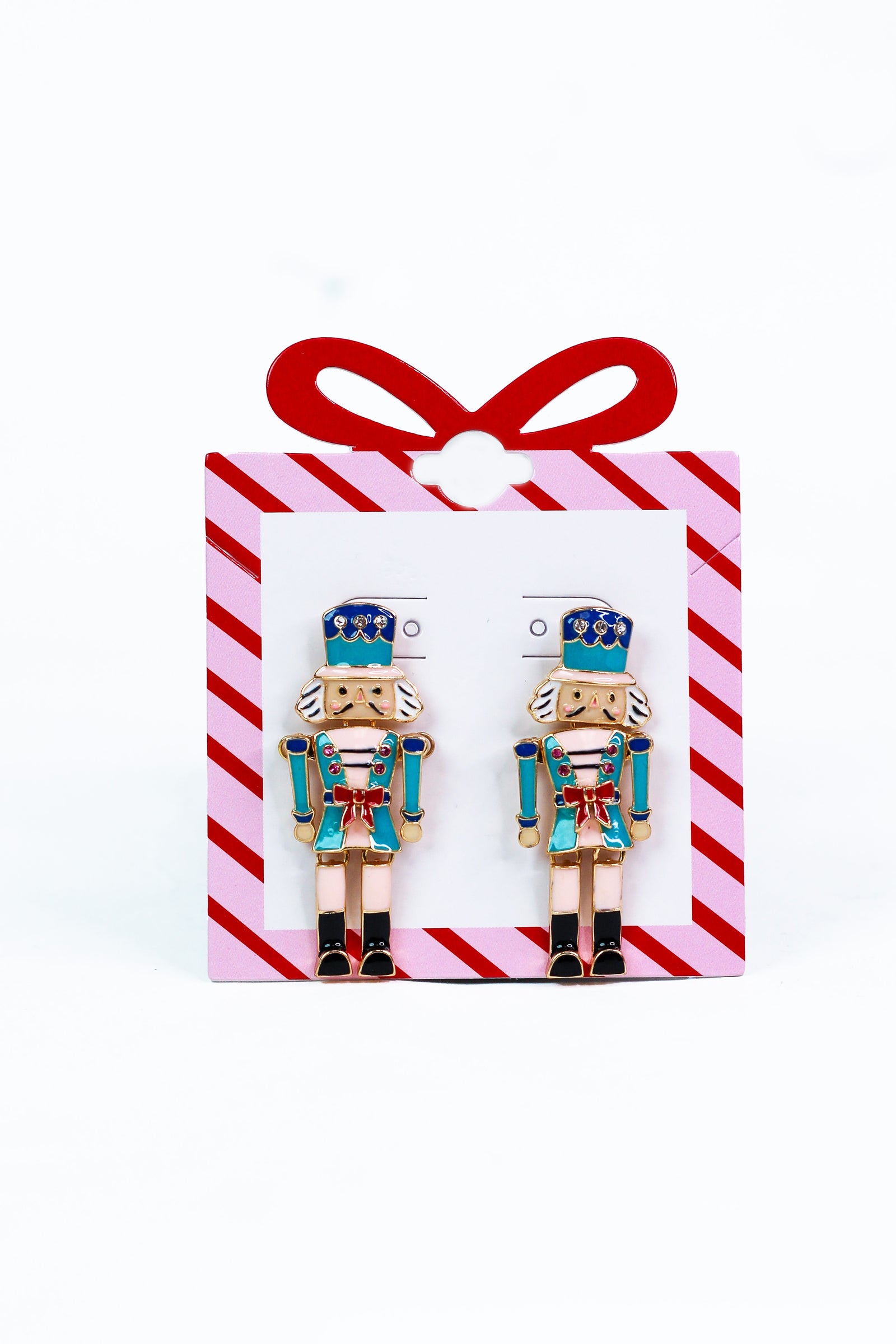 Nutcracker with Mustache & Bow Belt Earring