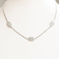 3 Oval Pave Necklace