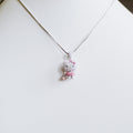 Rhinestone Hello Kitty Necklace w/ Dangling Bow - Glitz & Ears Boutique