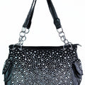 Ombre Rhinestone Handbag w/ Side Pockets