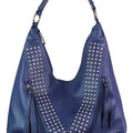 One Handle U-Top Purse w/ Front Zip Pockets & Rhinestone Accents