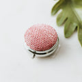 Round Rhinestone Pill Box