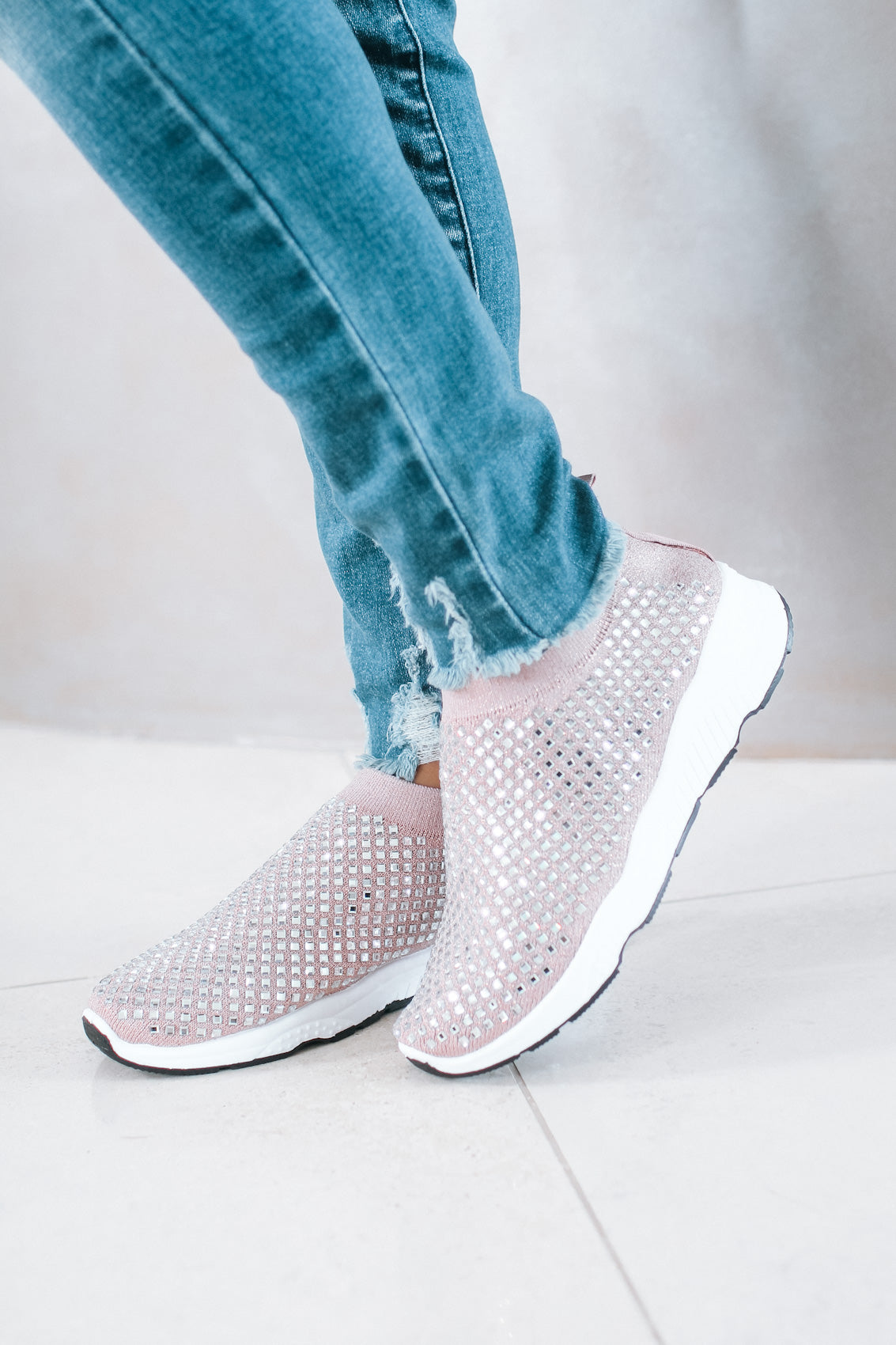 Square Stone Fabric Sneaker