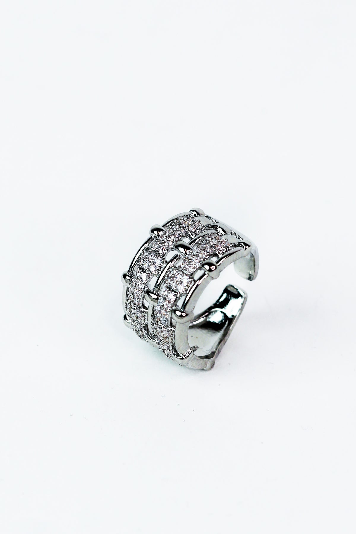 Weaved Pave Ring