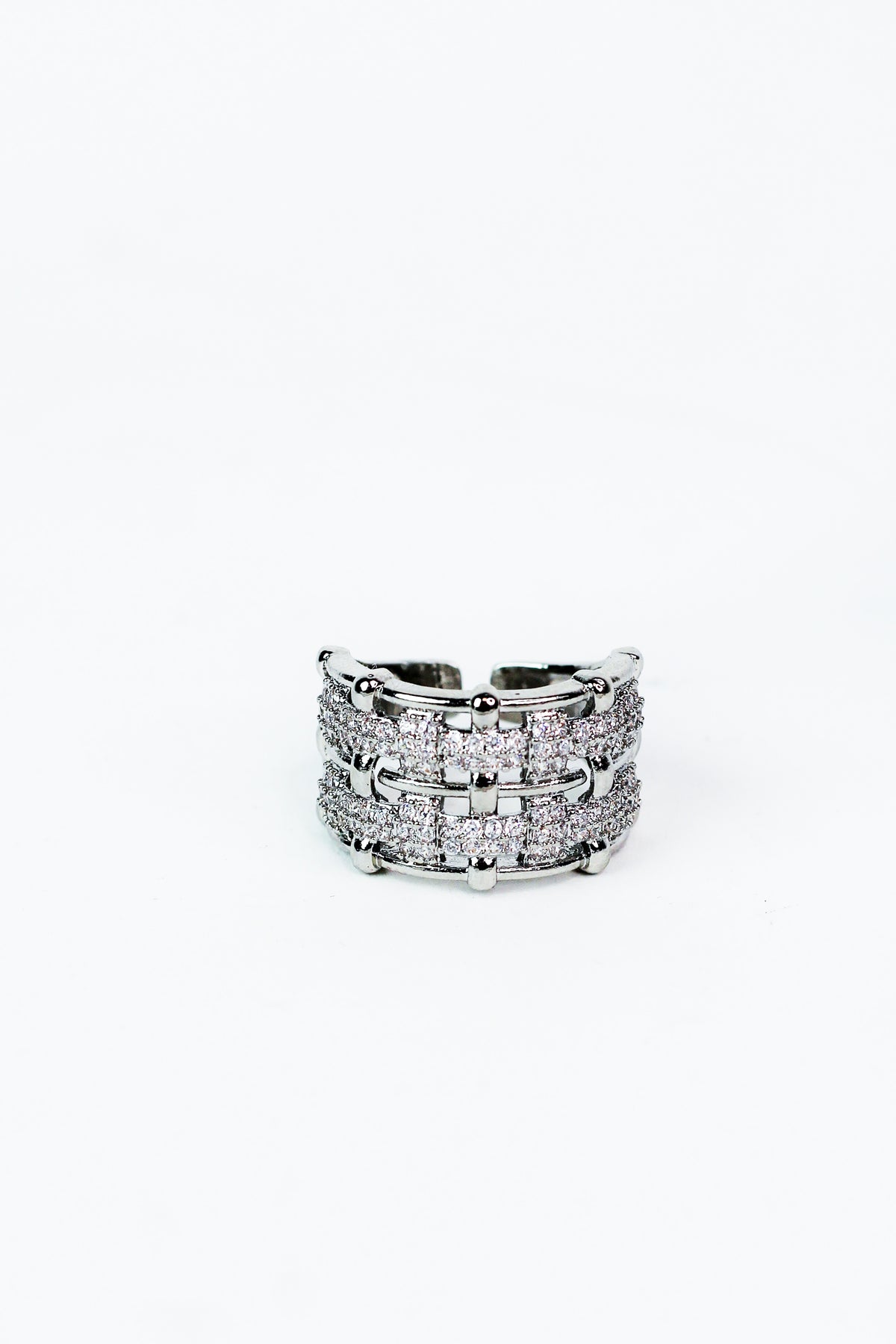 Weaved Pave Ring