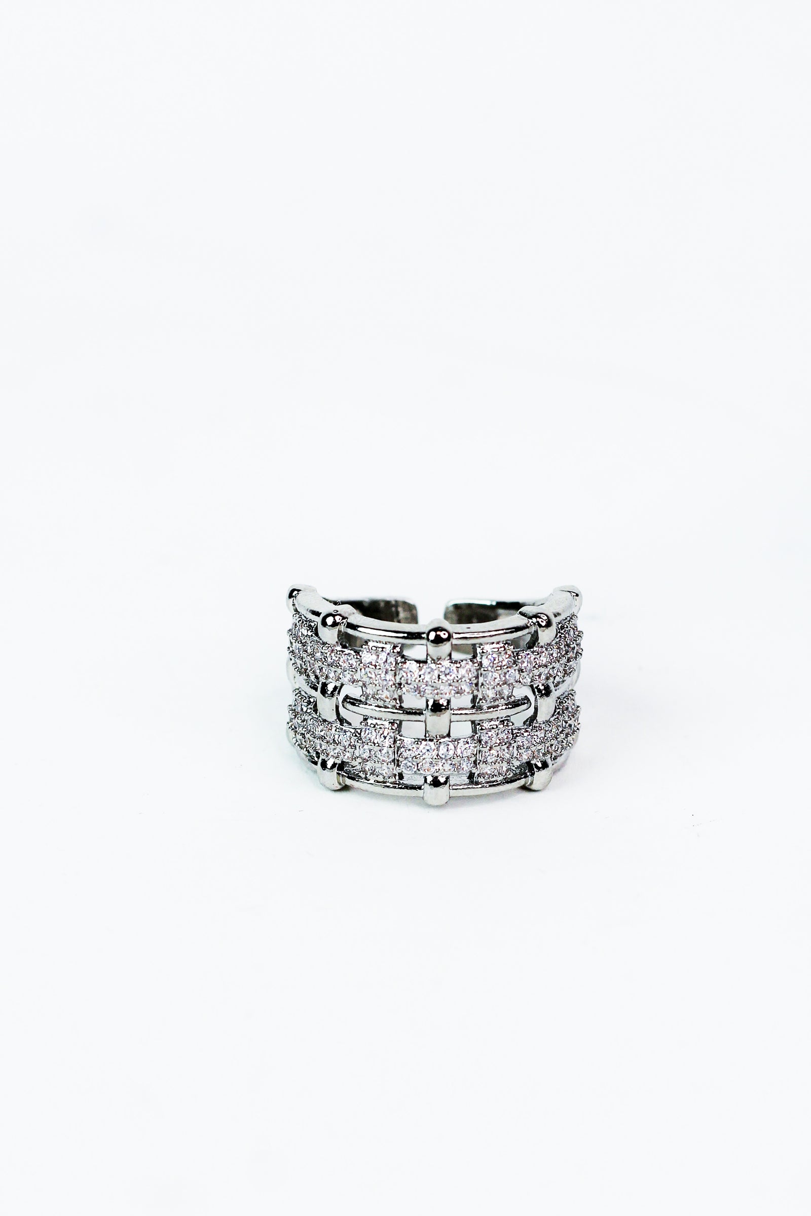 Weaved Pave Ring