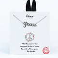 Rhinestone Accent Peace Necklace