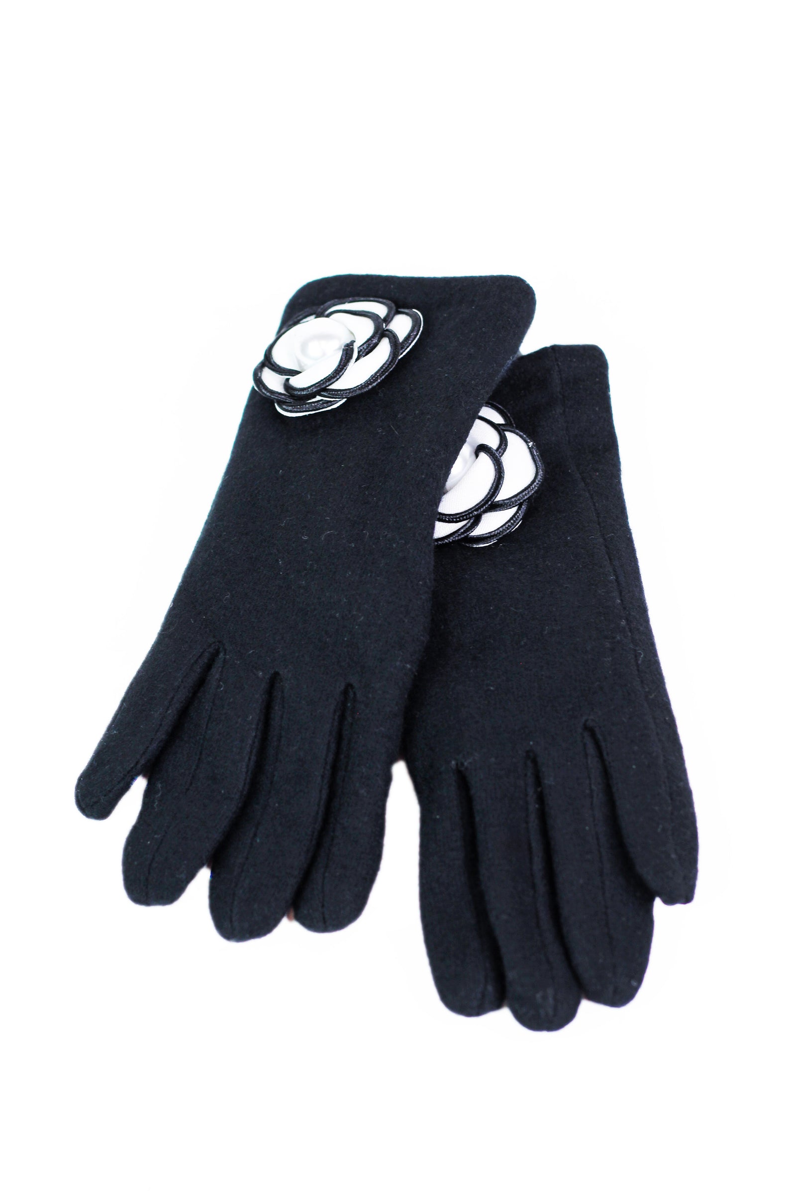 Floral Pearl Accent Gloves