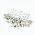 Pearls Marquis & Pave Flowers Hair Comb