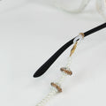 Thin Pearl Two Pearl with Rhinestone Eyeglass Strap