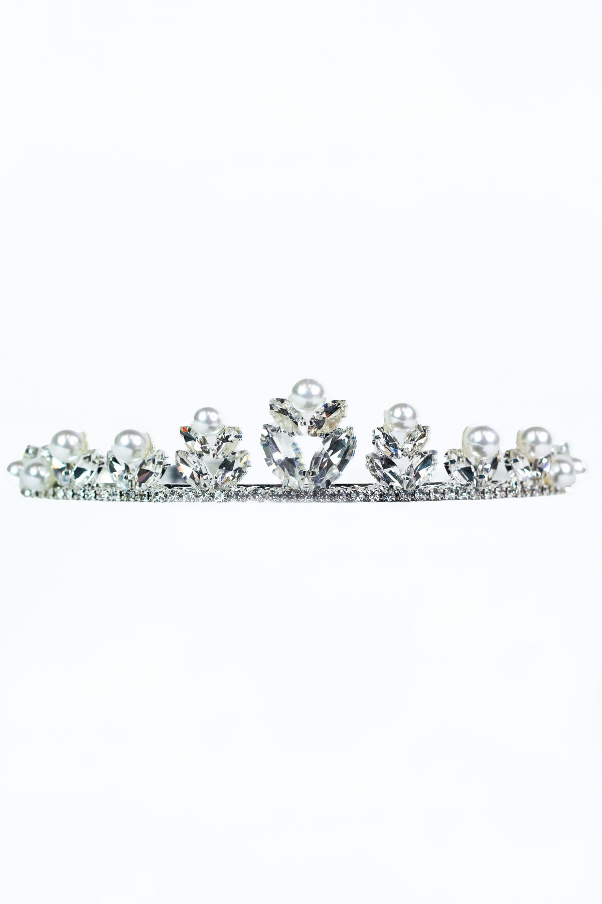 Pearl Top 2 Almond Row Tiara