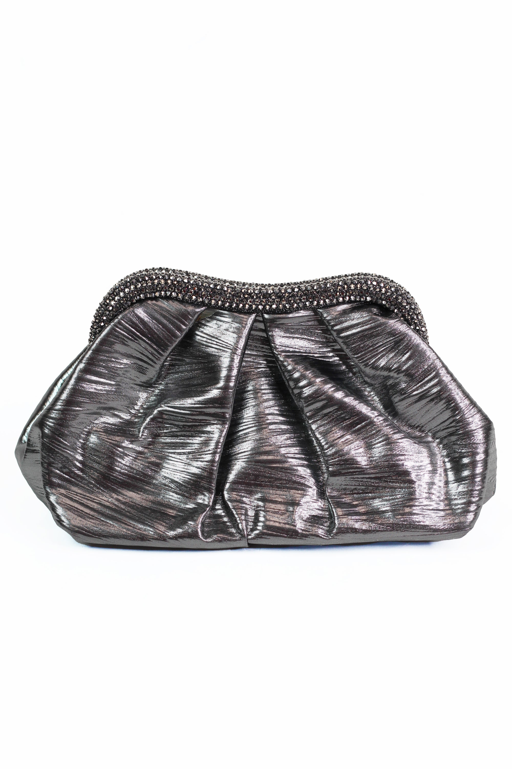 Metallic Rhinestone Clutch Metallic Rhinestone Push Close Clutch - Glitz & Ears Boutique
