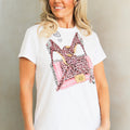Animal Print Shoes & Hearts Graphic Tee
