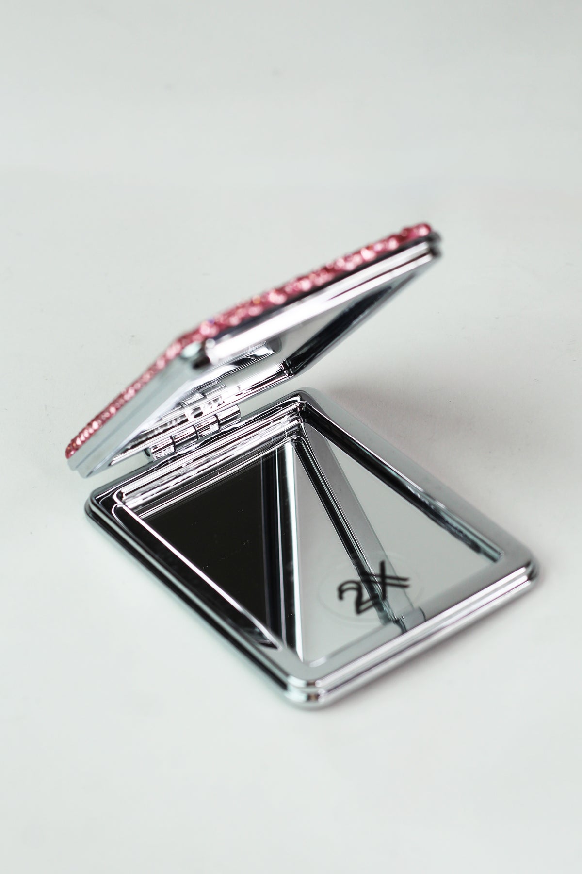 Rhinestone Rectangle Mirror Compact