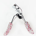 Silver Clamp Rhinestone Handle Eyelash Curler