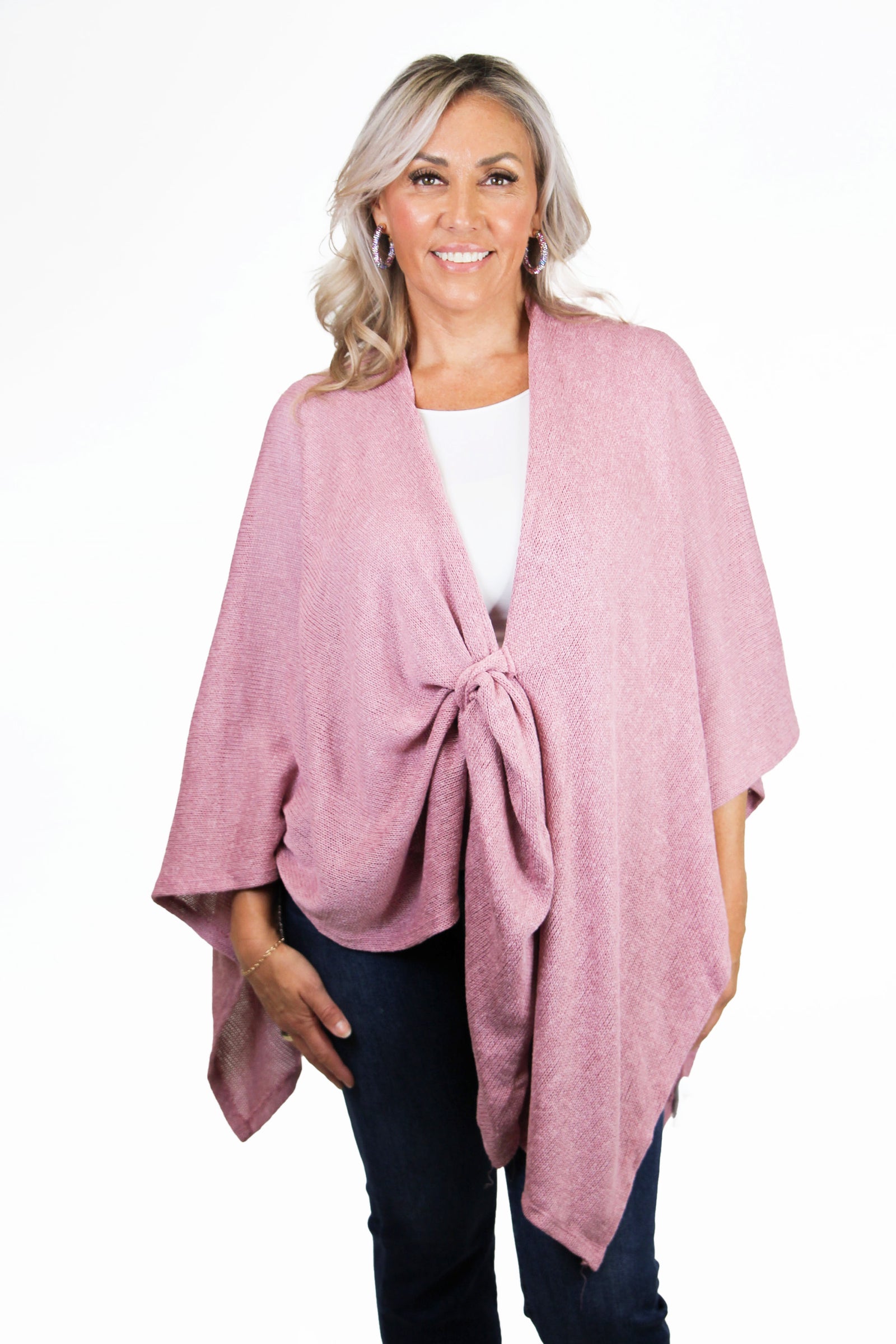 Knit Wrap w/ Front Loop Closure