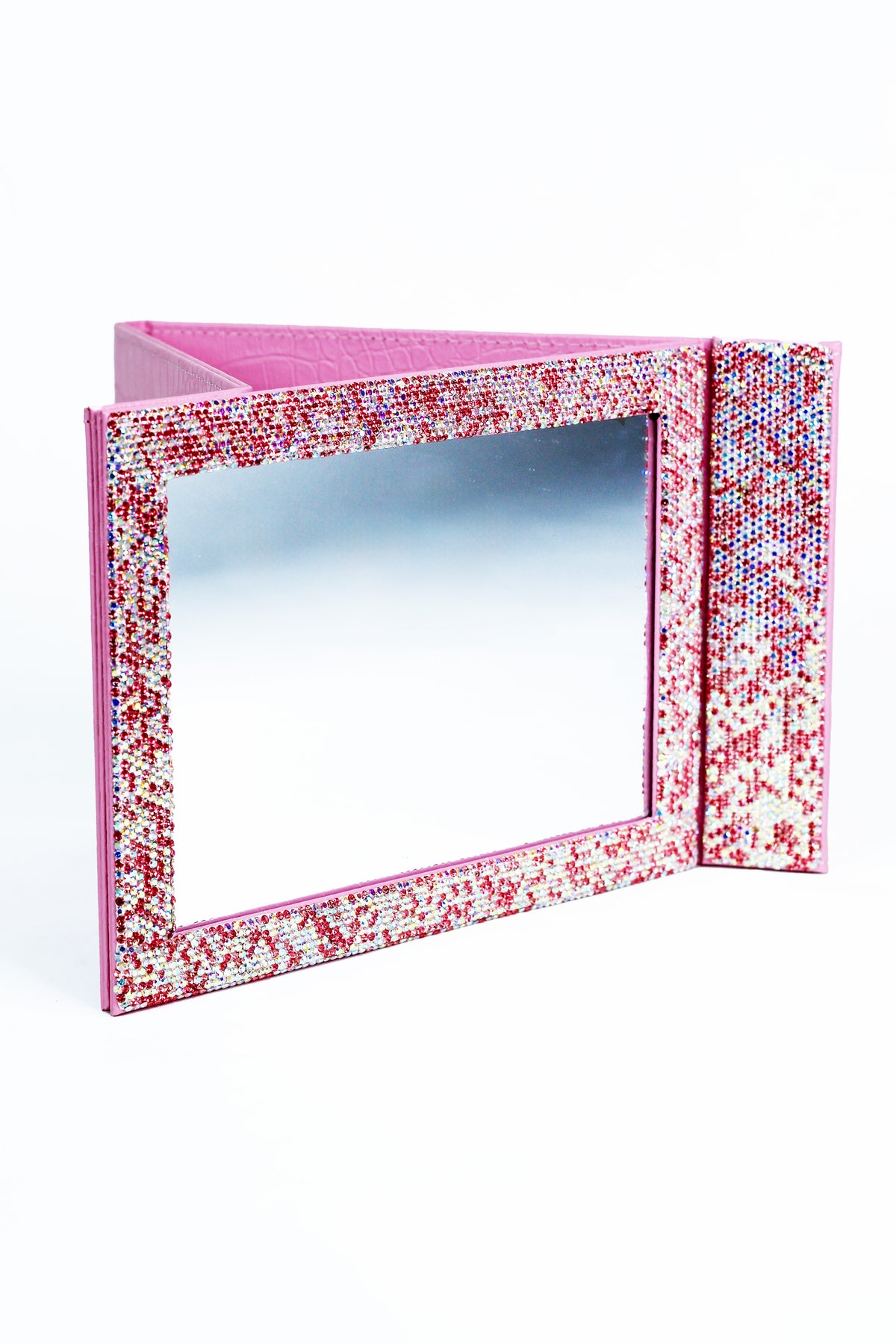 Two Tone Rhinestone Trim Large Mirror