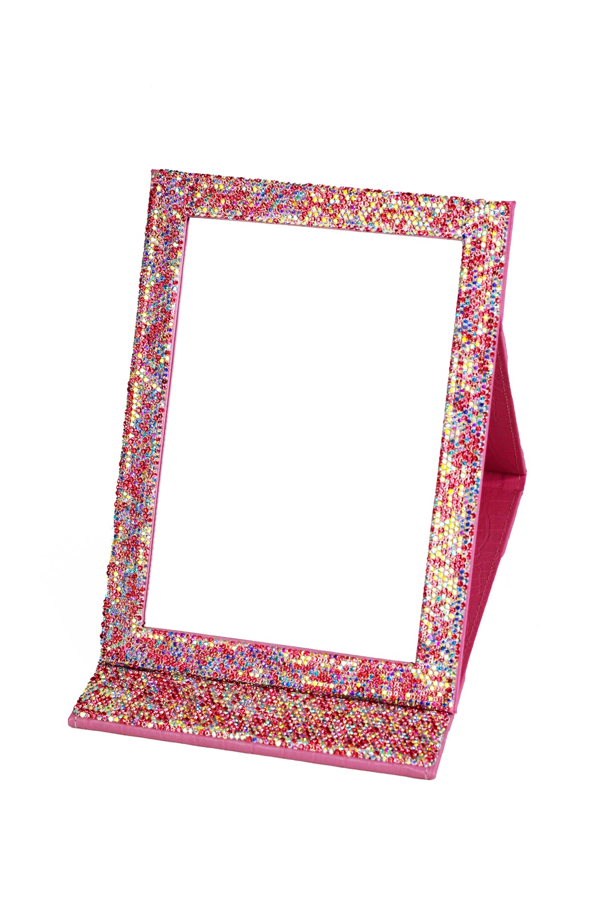 Two Tone Rhinestone Trim Large Mirror