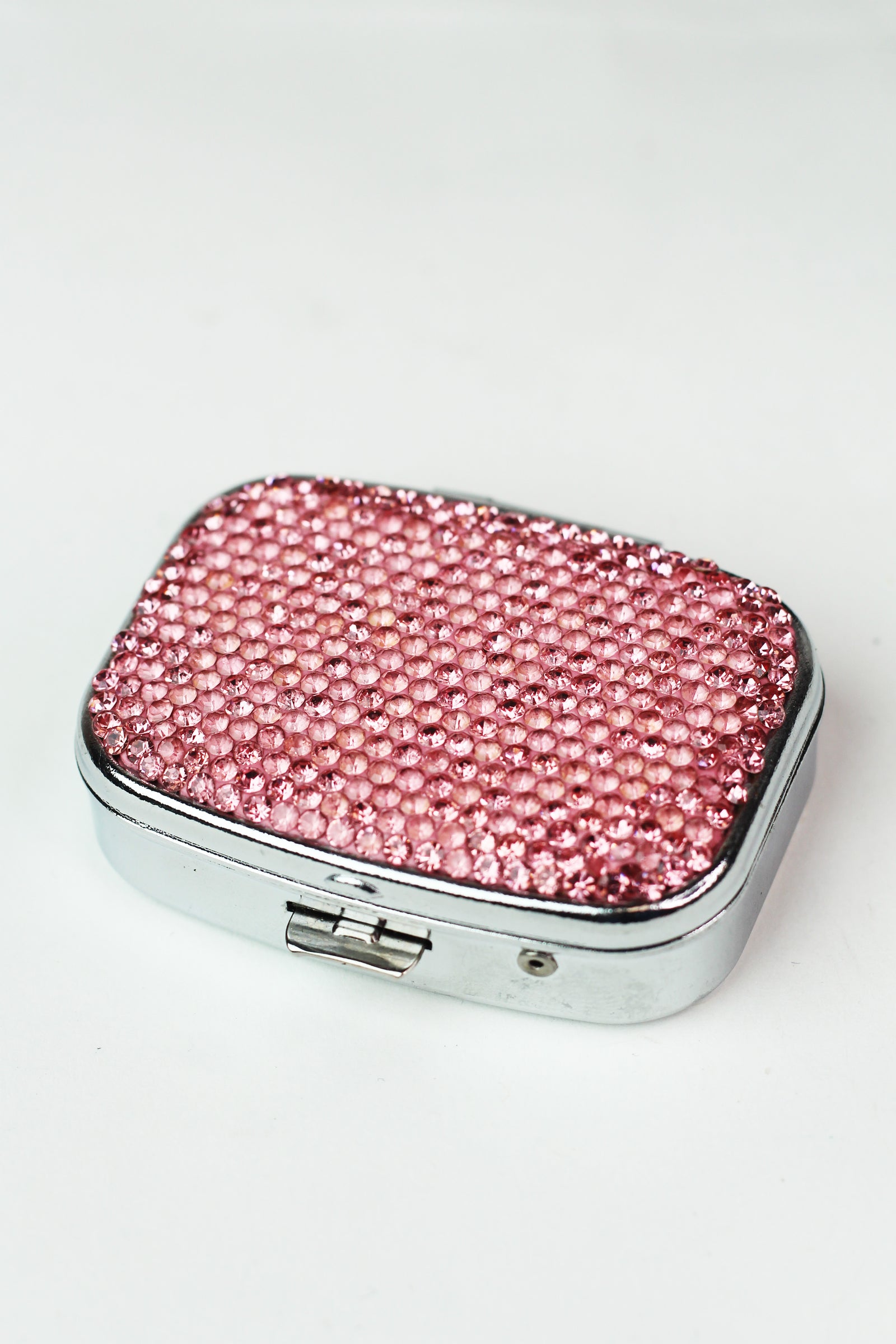 Rectangle Rhinestone Pill Case