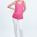 All Rhinestone Front Sleeveless Top