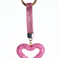 Rhinestone Heart Keychain