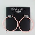 Painted Lever Back Hoop Earrings