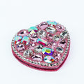 Chunky Rhinestone Heart Shaped Mirror Compact