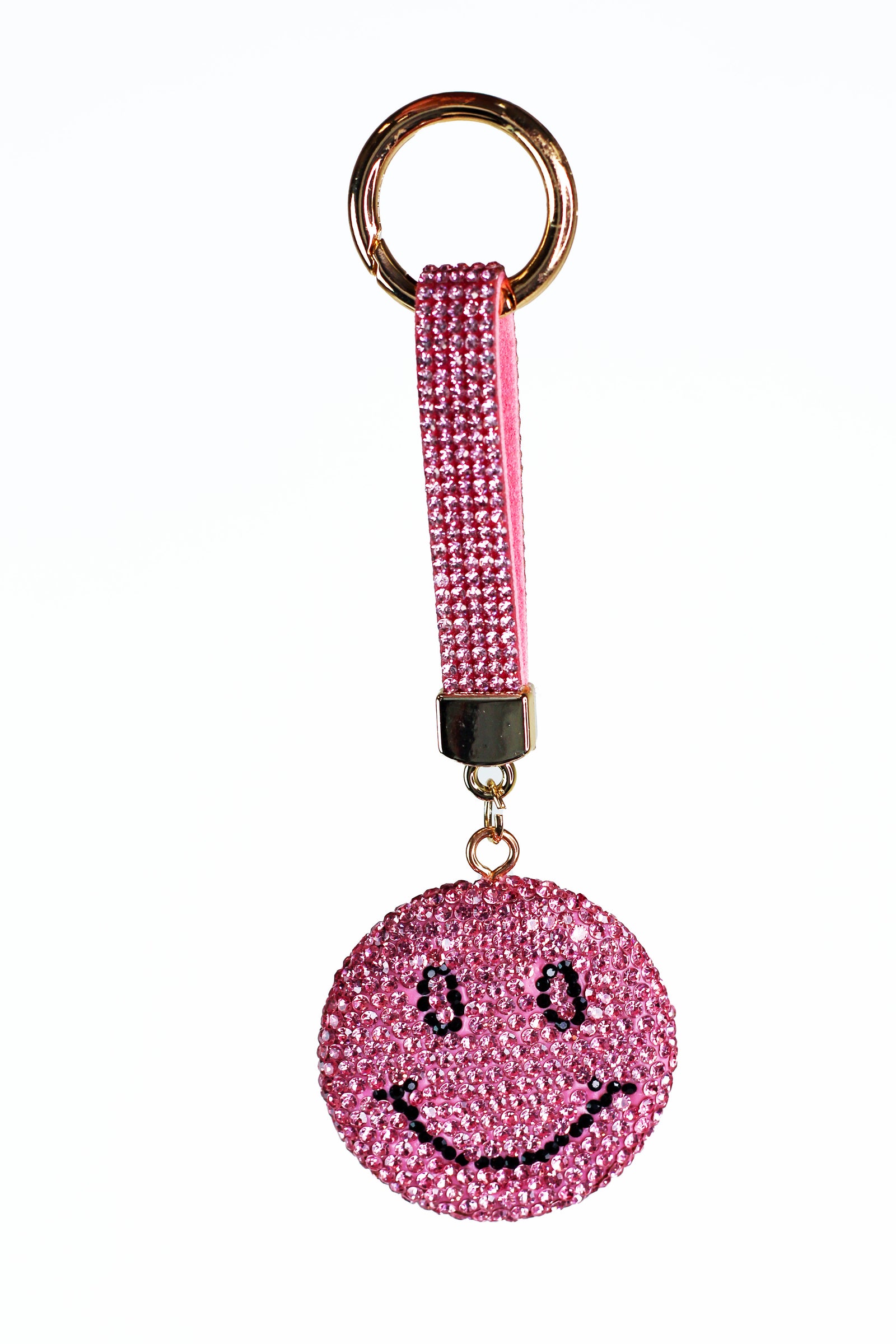 Rhinestone Smiley Face Purse Charm