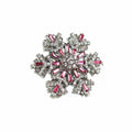 Rhinestone & Baguette Snowflake Brooch