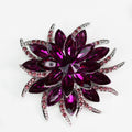 Marquis & Pave Flower Brooch