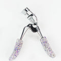 Silver Clamp Rhinestone Handle Eyelash Curler