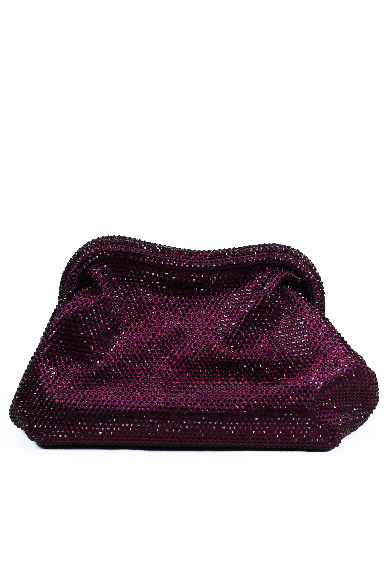 All Rhinestone Snap Closure Clutch