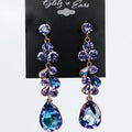 Gemstone Linked Clusters w/ Teardrop Dangling Earrings