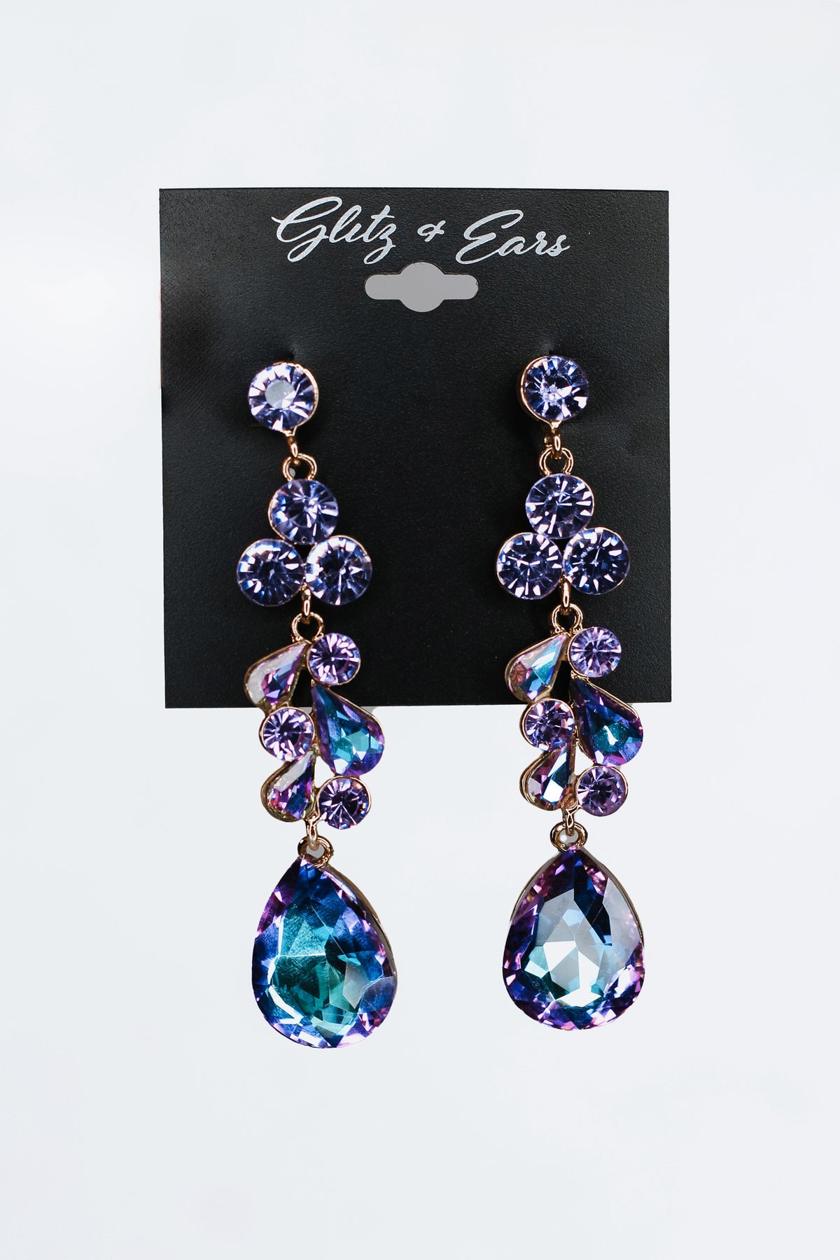 Gemstone Linked Clusters w/ Teardrop Dangling Earrings