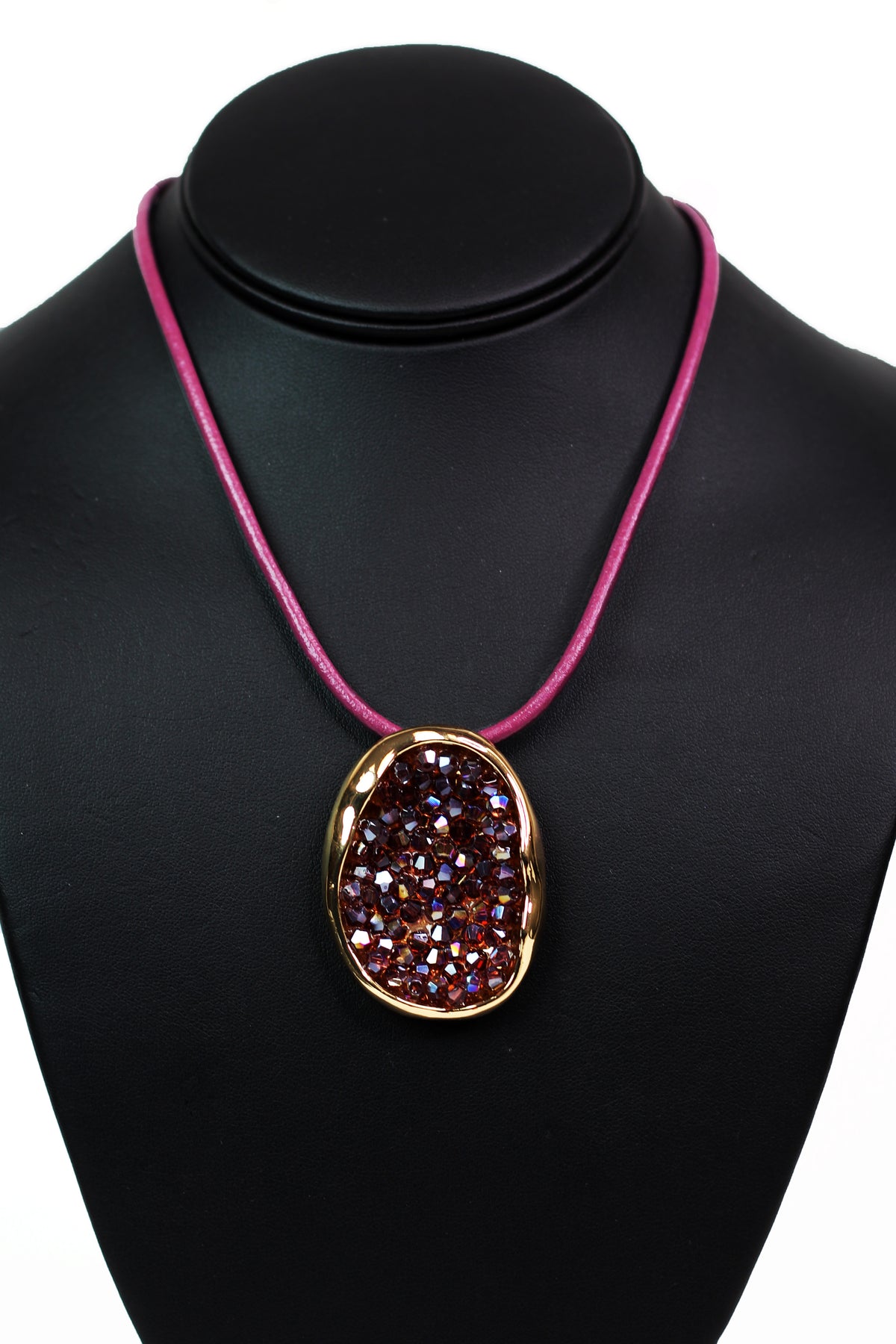 Indent Crushed Stone Rope Chain Necklace