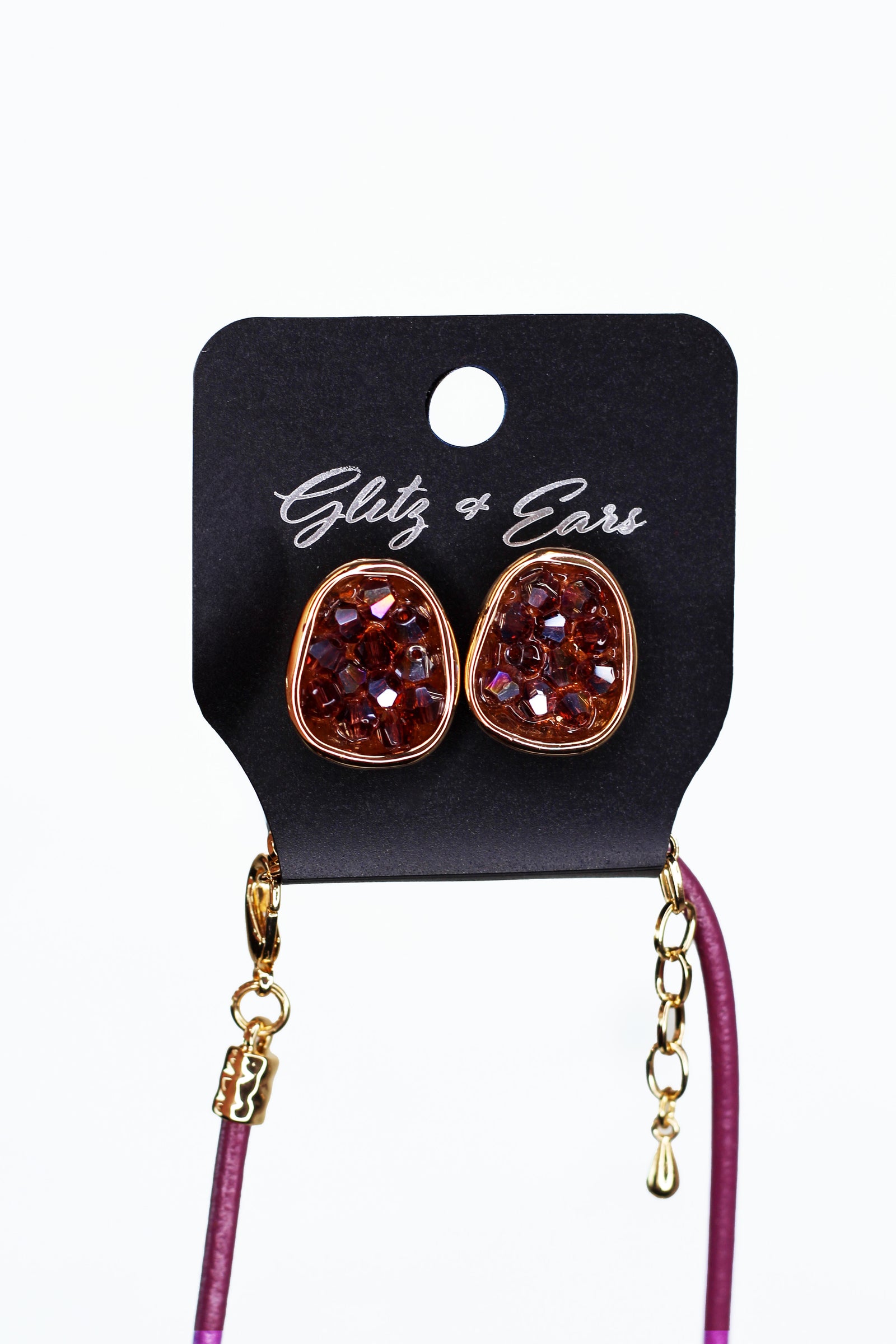 Indent Crushed Stone Rope Chain Necklace