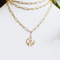Three Layer Long Link Hammer Coin Necklace
