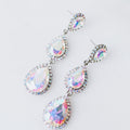 3 Teardrop Rhinestone Trim Earring