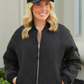 Quilted Long Sleeve Utility Jacket