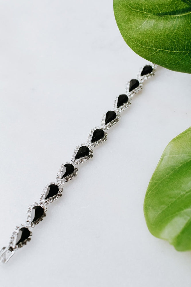 Teardrop Rhinestone Trim Tennis Bracelet - Glitz & Ears Boutique