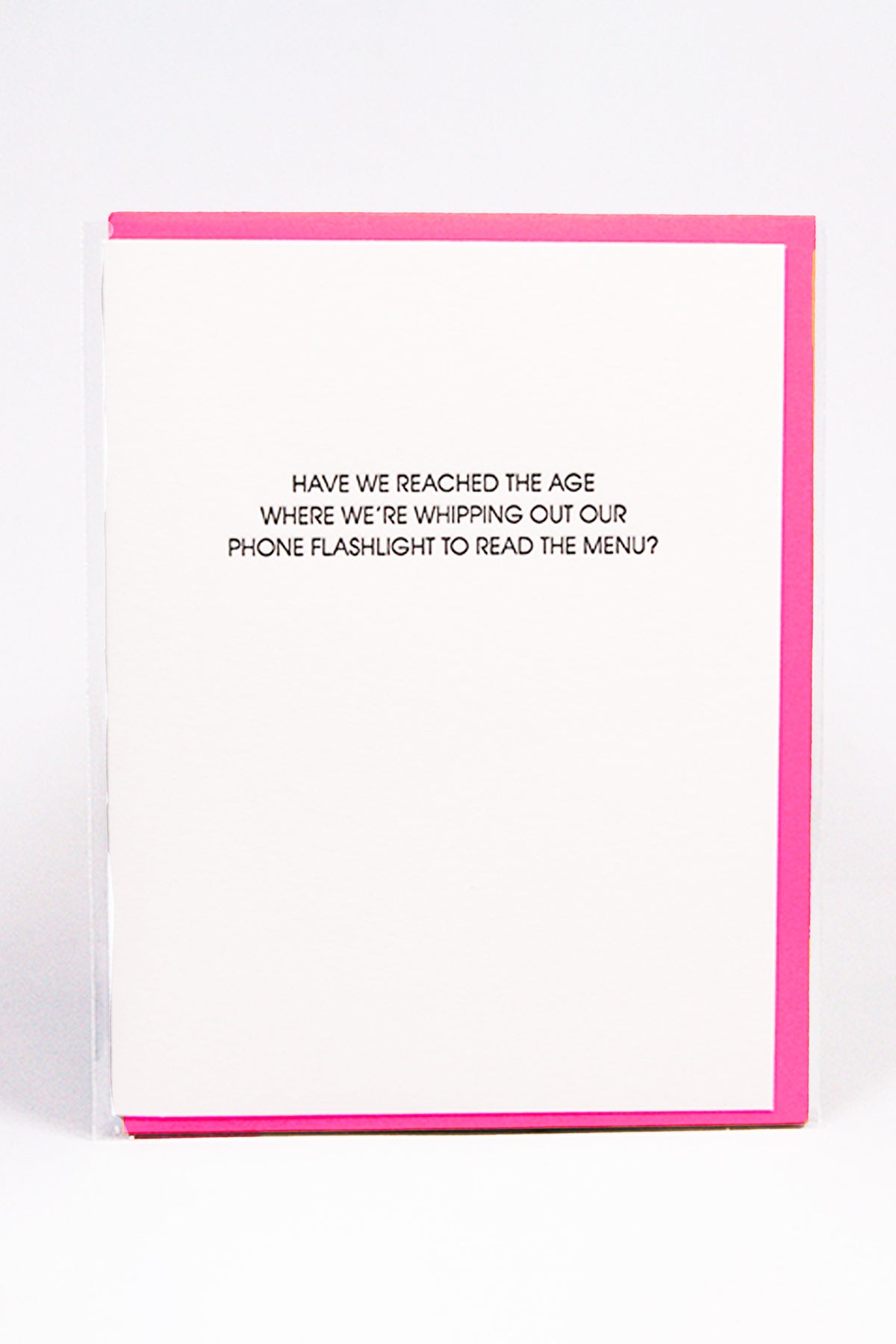 Read The Menu Greeting Card