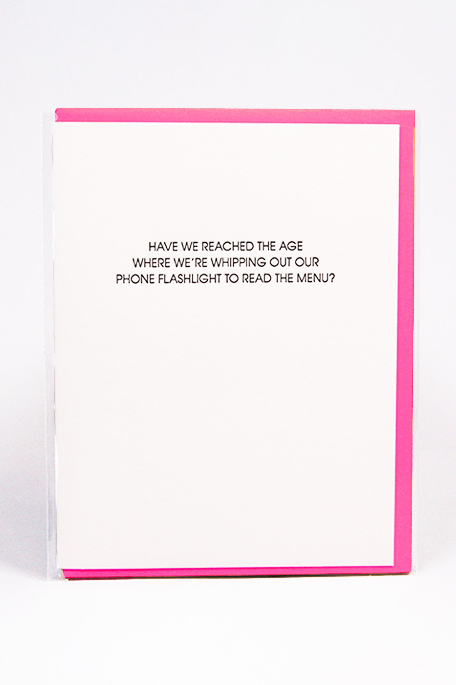 Read The Menu Greeting Card