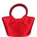 Satin Tote w/ Rhinestone Handle