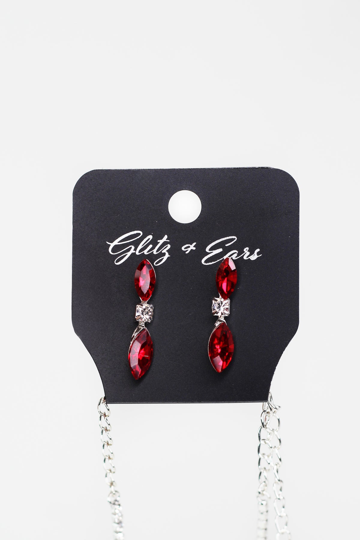 Rhinestone Scoop Almond & Stone Strands Necklace - Glitz & Ears Boutique