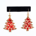 Metal & Glitter Christmas Tree Earrings