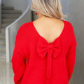 Bow in Back Sweater w/ Loose Sleeves