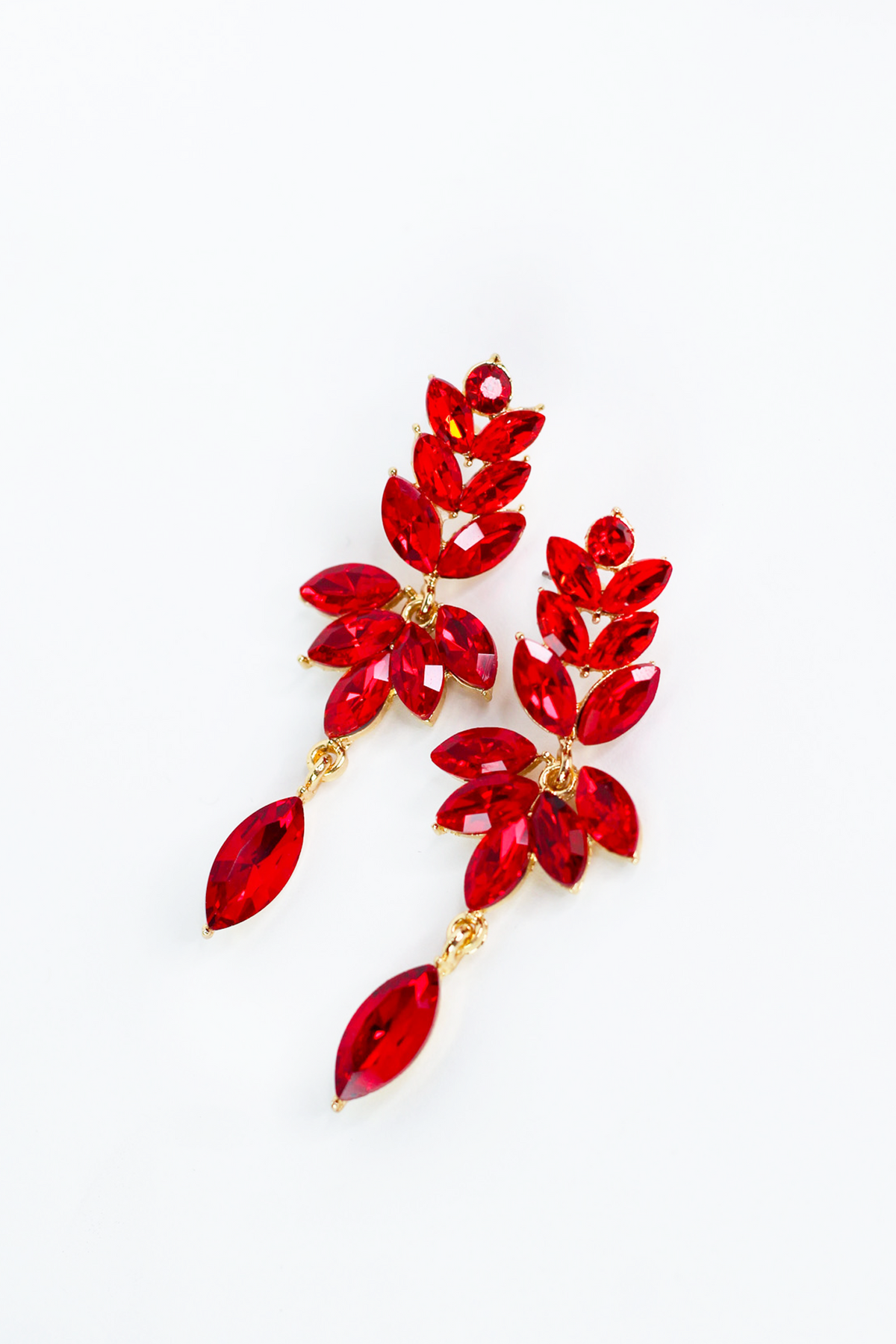 Marquis Leaf Dangling Earrings